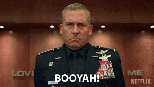 Booyah General Mark R Naird GIF - Booyah General Mark R Naird Steve Carell GIFs