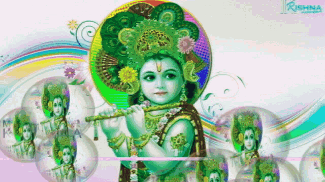 Jai Sh Krishna Bubbles GIF - Jai Sh Krishna Bubbles Changing Colors GIFs