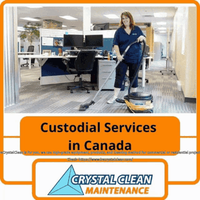 a poster for custodial services in canada