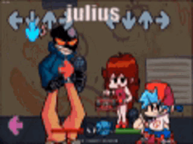 a cartoon of a man and a girl playing a video game .