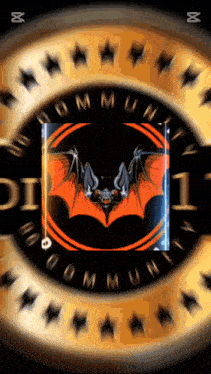 a picture of a bat in a circle with the word community in the center