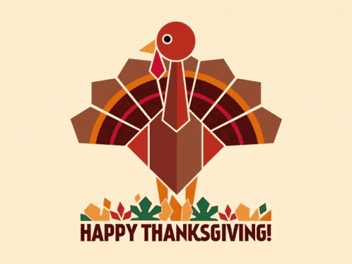 a turkey with the words happy thanksgiving written below it
