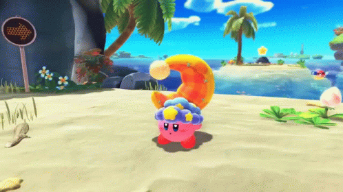 Kirby Kirby And The Forgotten Land GIF - Kirby Kirby And The Forgotten Land Boredom GIFs