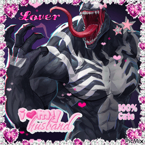 a picture of a monster with the words i love my husband