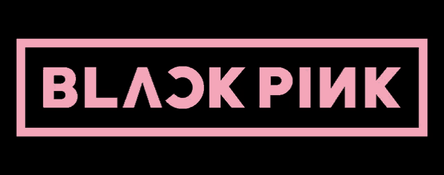 a black and pink logo for blackpink with a black background