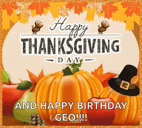 a thanksgiving greeting card with pumpkins and apples