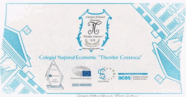 an advertisement for the national economic theodor costescu school