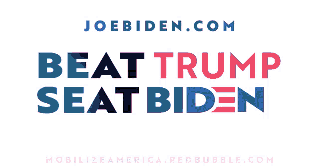 a sign that says beat trump seat biden on it