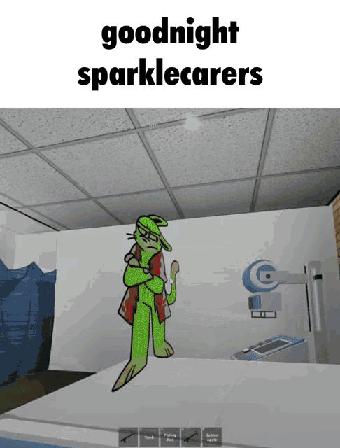 a picture of a cartoon character with the words goodnight sparklecareers