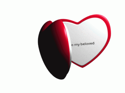 a heart shaped mirror with a picture of a man and the words " khao my beloved "