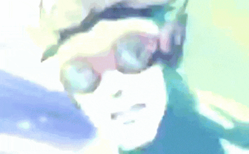 a close up of a cartoon character 's face
