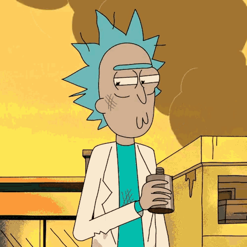a cartoon of rick from rick and morty