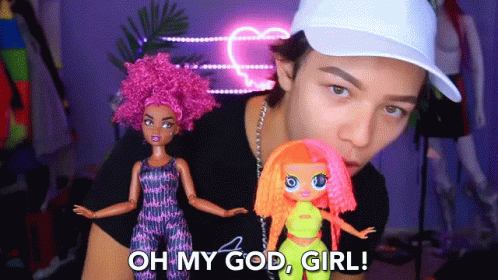 Oh My God Girl Omg GIF - Oh My God Girl Omg Doll Play GIFs