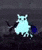 a pixel art of a ghost sitting on top of a tree .