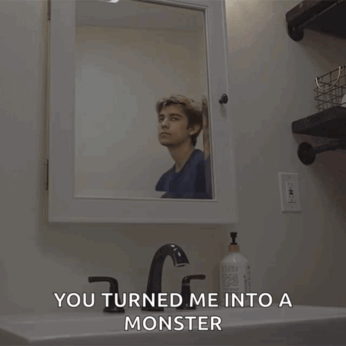 Look In The Mirror Presence GIF - Look In The Mirror Presence The Tragedy Ive Become GIFs