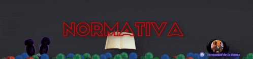 the word normativa is written in red on a black background