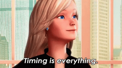 Timing Is Everything Barbie GIF - Timing Is Everything Barbie GIFs