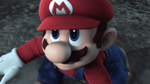Super Smash Bros Mario GIF - Super Smash Bros Mario Shocked GIFs