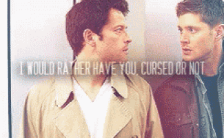 two men standing next to each other with the words i would rather have you cursed or not above them .