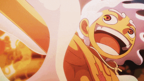 a close up of a cartoon character with a huge smile on his face