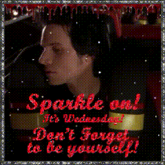 a picture of a woman with the words sparkle on wednesday