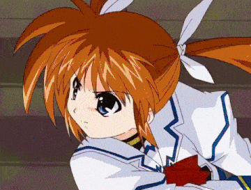a close up of a cartoon character with orange hair and blue eyes