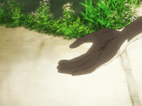 a drawing of a person 's hand reaching out for something