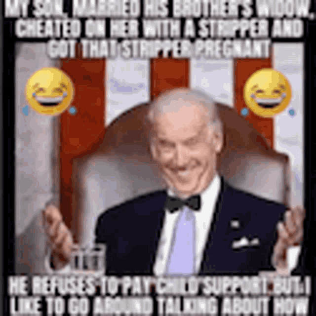 a man in a suit and tie is sitting in a chair with smiley faces .