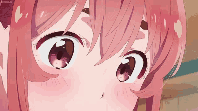 a close up of a girl 's face with the word anime on the bottom right corner