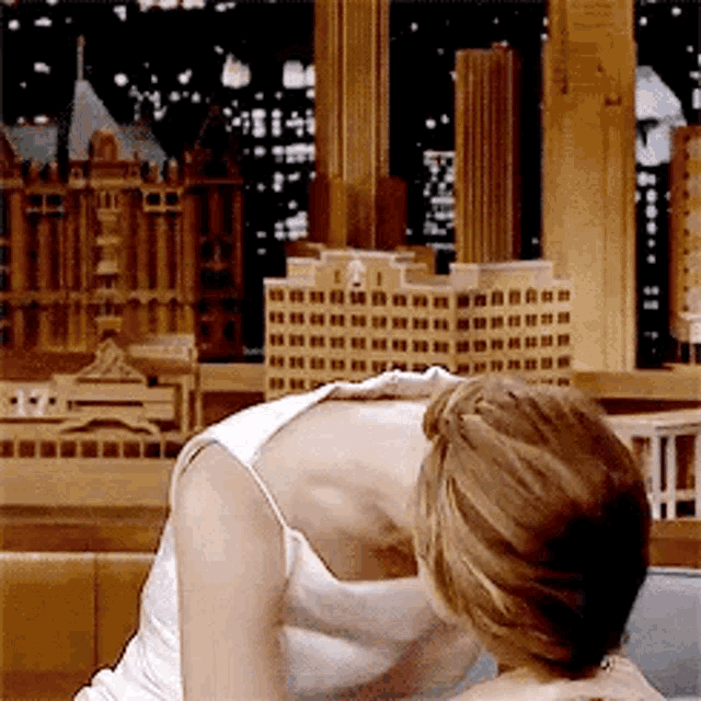 Good One Laughing GIF - Good One Laughing Emma Watson GIFs