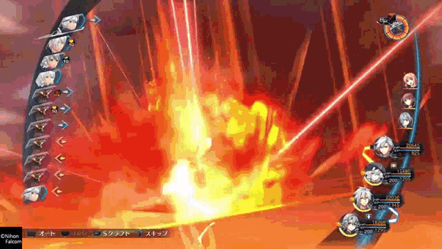 a screenshot of a video game shows a group of characters fighting each other