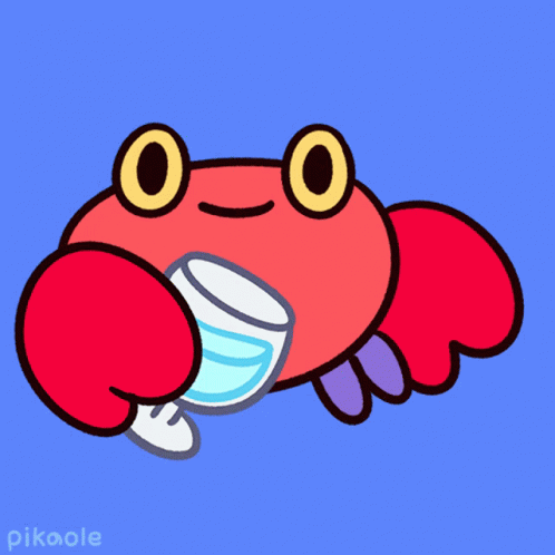 Throwing Water Crabby Crab GIF - Throwing Water Crabby Crab Shy Shrimp GIFs