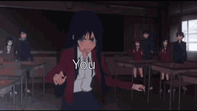 a cartoon of a girl fighting another girl with the words you and me in the background