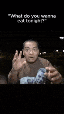 a person is pointing at a menu that says " what do you wanna eat tonight combo meals "