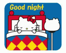 Hello Kitty Bedtime GIF
