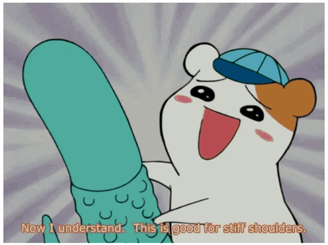 a cartoon of a hamster saying " now i understand "
