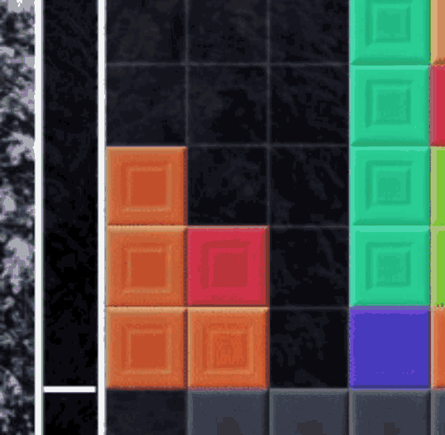 a tetris game is being played on a screen