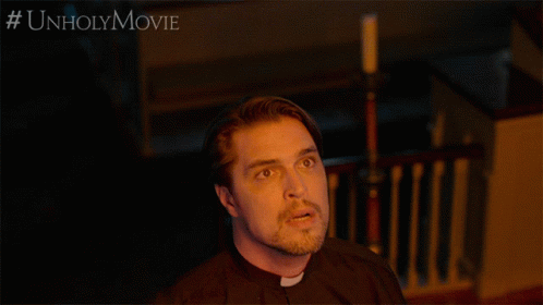 Terrified Monsignor Delgarde GIF - Terrified Monsignor Delgarde The Unholy GIFs