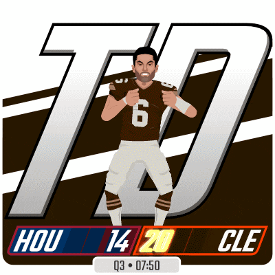 a cartoon of a football player with the number 6