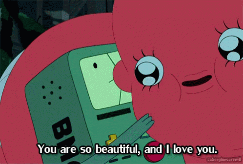 You Are So Beautiful, And I Love You GIF - Beemo Adventuretime Baby GIFs