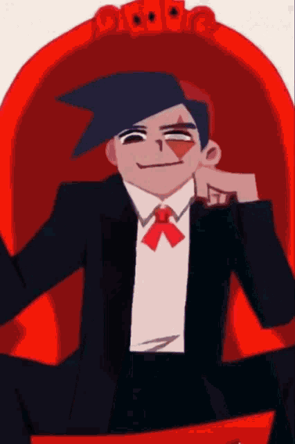 a man in a suit and tie is sitting in a chair with his legs crossed