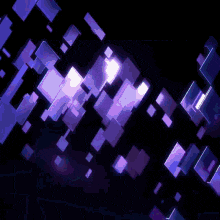 a pixelated image of a purple and blue background with a few squares
