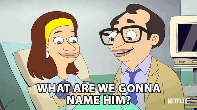 a cartoon of a man talking to a woman laying in a hospital bed