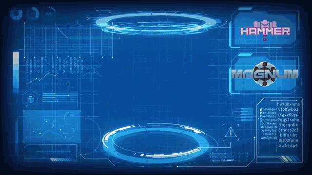 a computer screen displays the number 5 and says hammer magnum