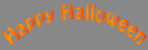 the word halloween is written in orange on a gray background