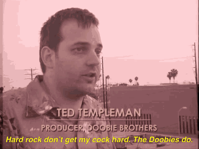 ted templeman producer of the doobie brothers says hard rock don 't get my cock hard the doobies do