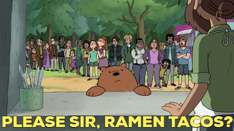 We Bare Bears Ramen Tacos GIF - We Bare Bears Ramen Tacos Please Sir Ramen Tacos GIFs
