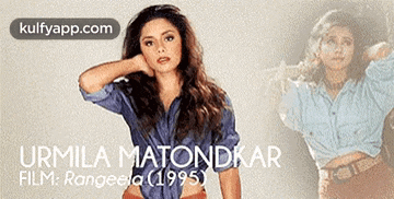 a picture of a woman with the name urmila matondkar on it