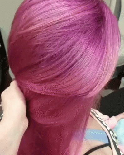 Pink Hair GIF - Colored Hair Pink Hair Hair Dye GIFs