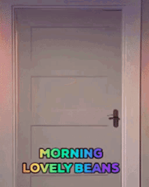 a picture of a stuffed animal that says morning lovely beans on it
